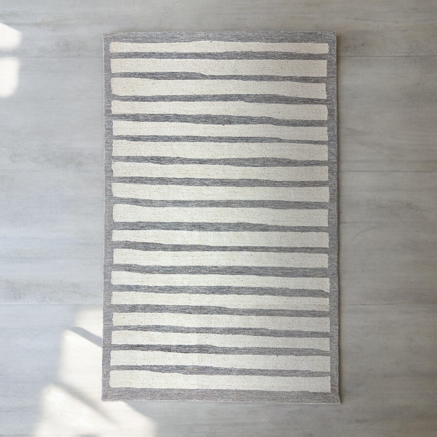 Linear Harmony Hand-Tufted Wool and Jute Carpet