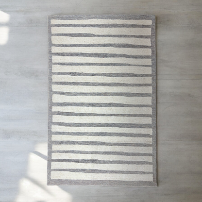 Linear Harmony Hand-Tufted Wool and Jute Carpet