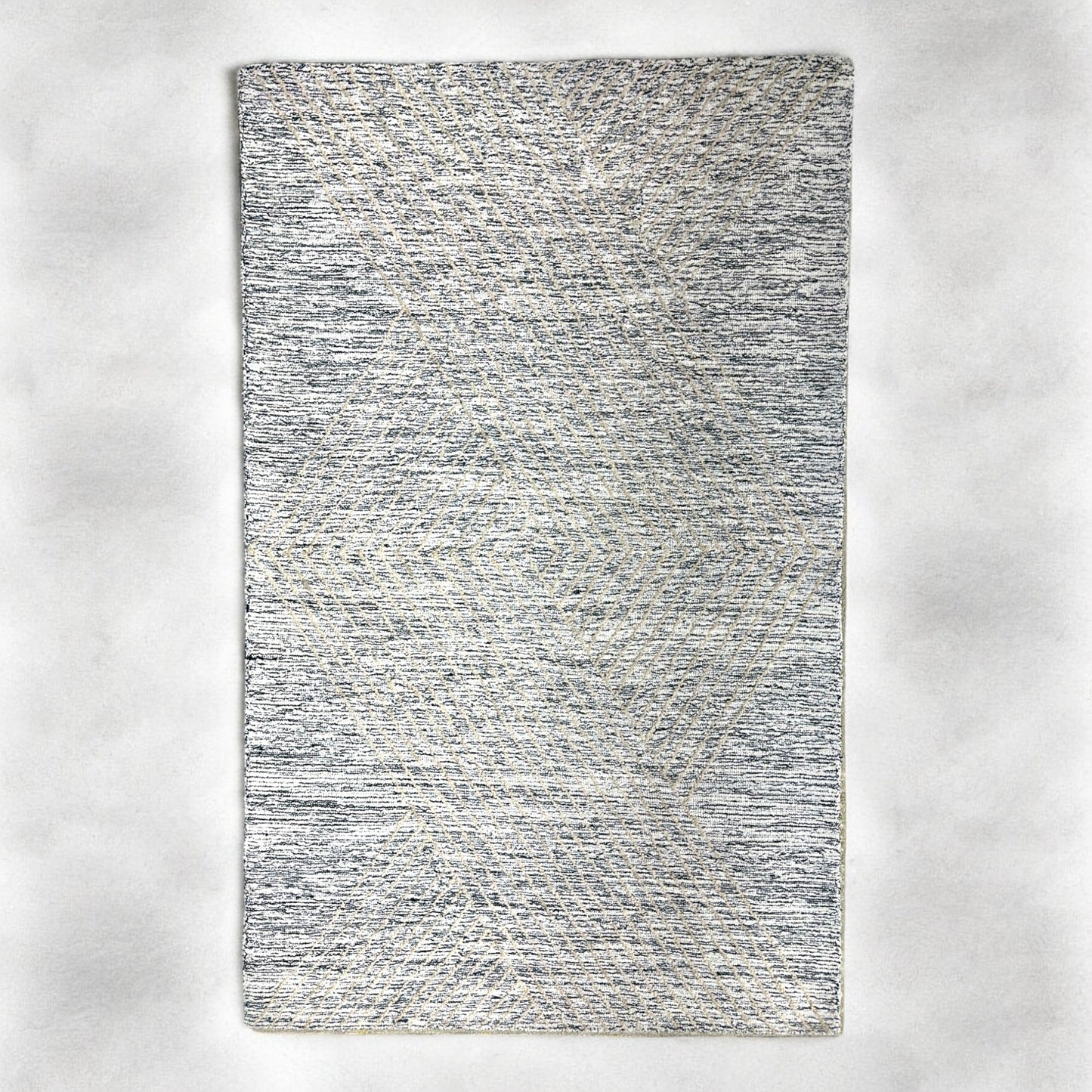 Arctic Diamond Geometric Hand-Tufted NZ Wool Carpet