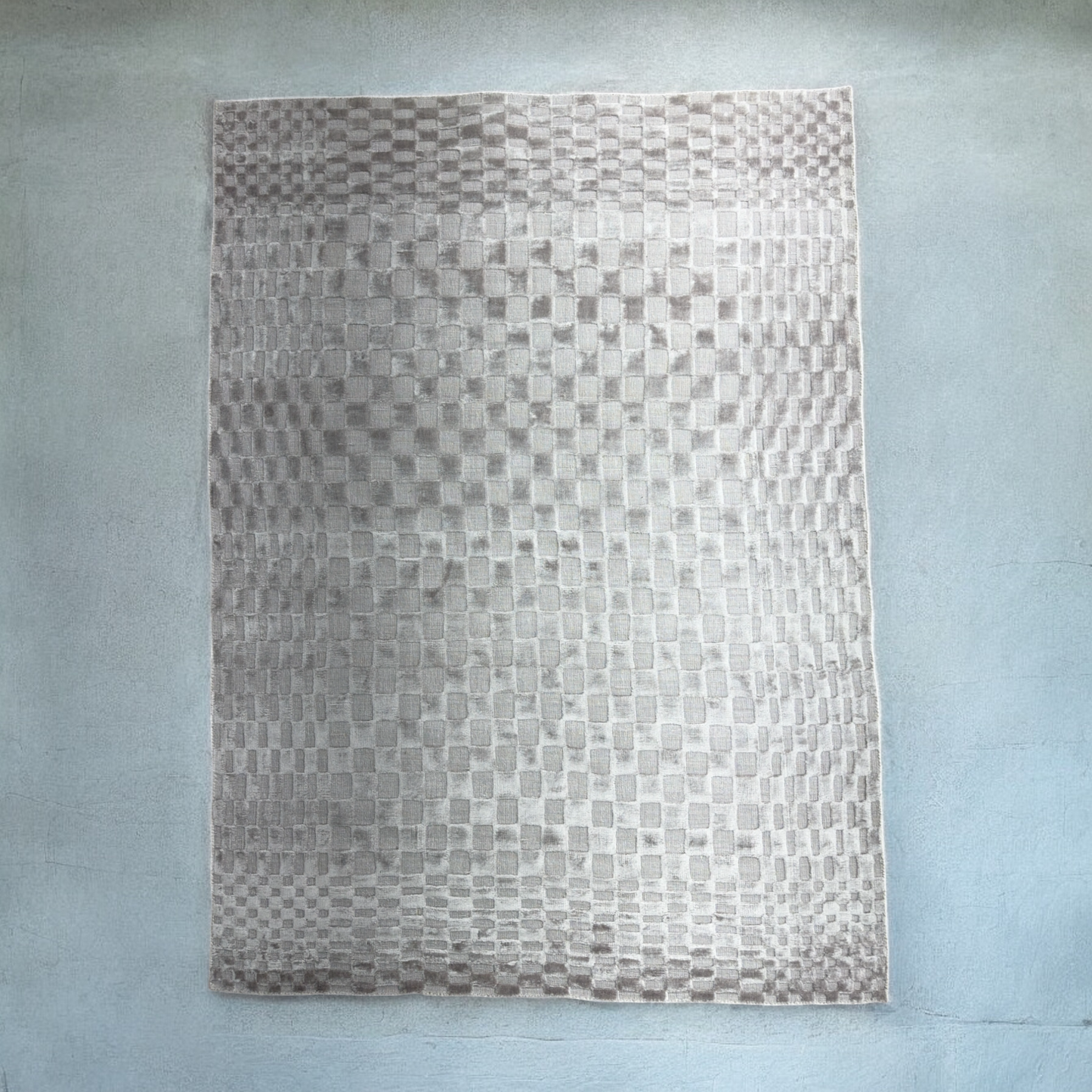 Textured Mosaic Handloomed Viscose Carpet