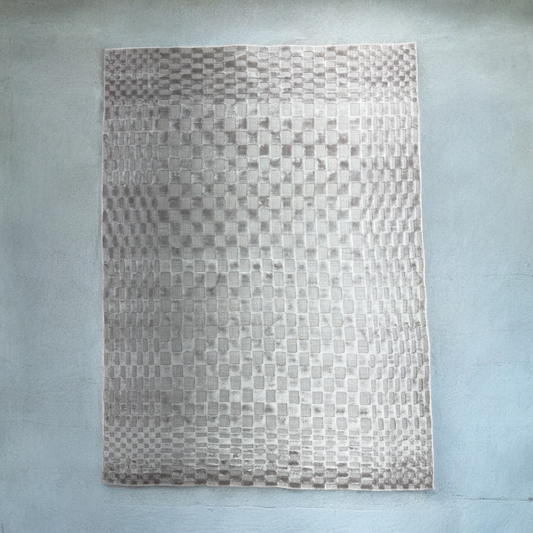 Textured Mosaic Handloomed Viscose Carpet