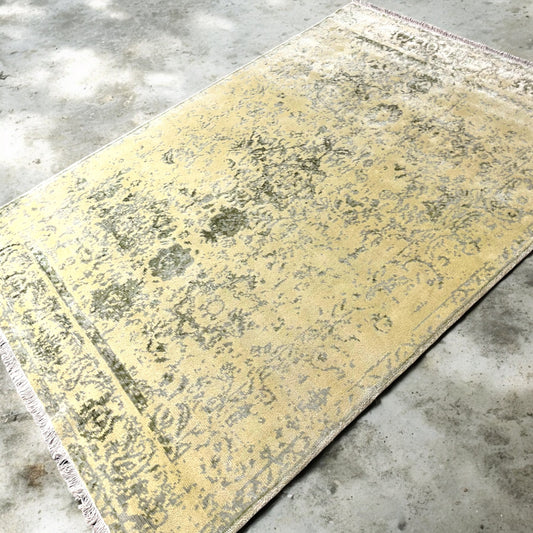 Vintage Elegance Persian Bamboo Silk Carpet