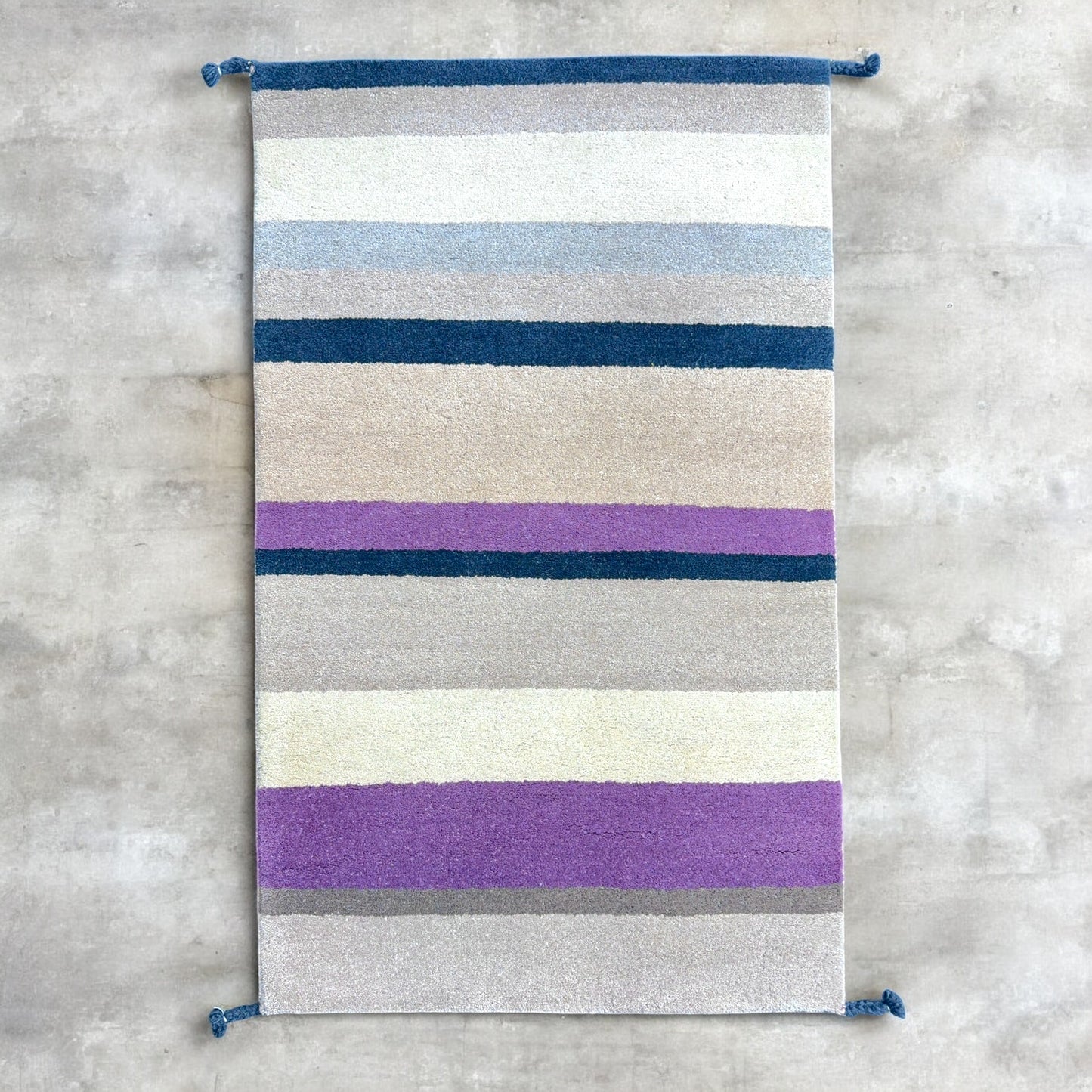 Vibrant Stripes Hand-Tufted Argentina Wool Carpet