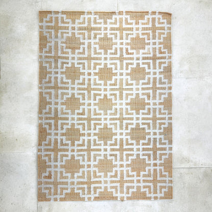 Geometric Harmony Kilim Jute Durrie