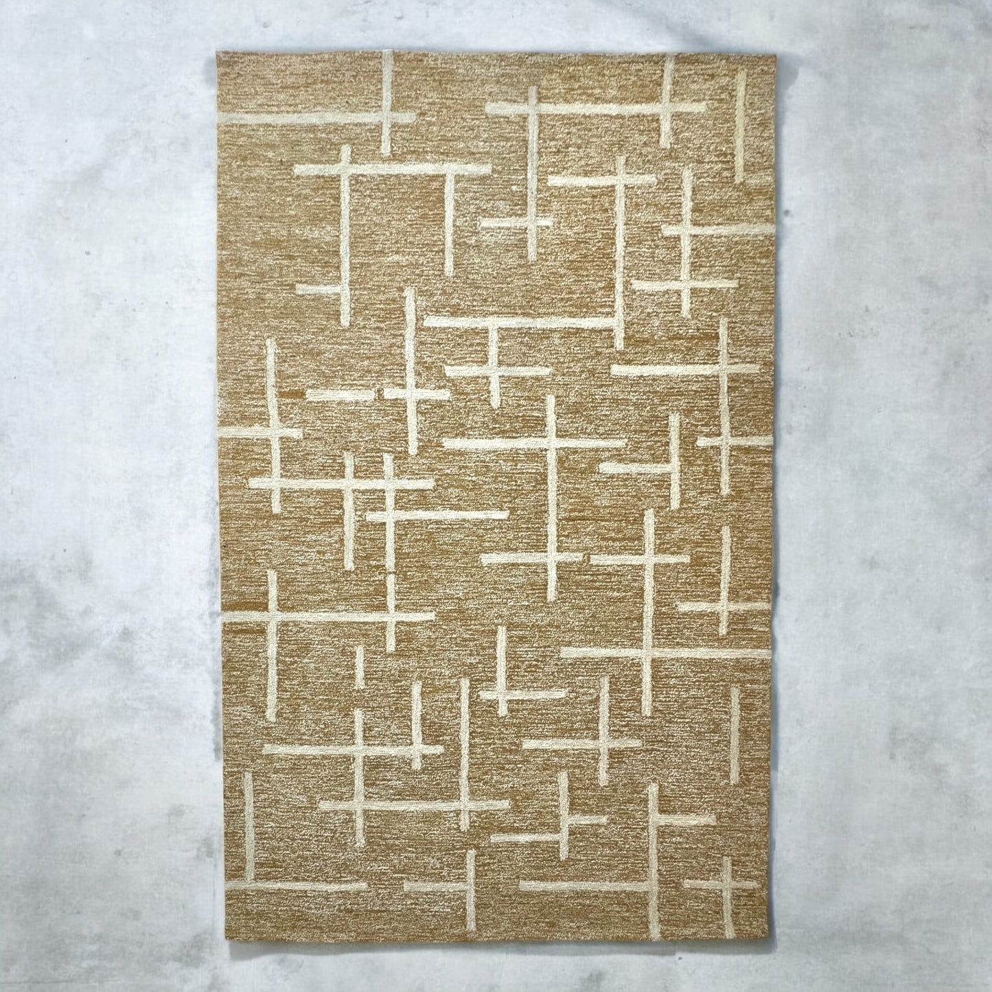 Urban Grid Hand-Tufted Jute Wool Carpet