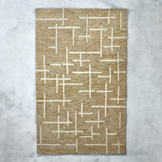 Urban Grid Hand-Tufted Jute Wool Carpet