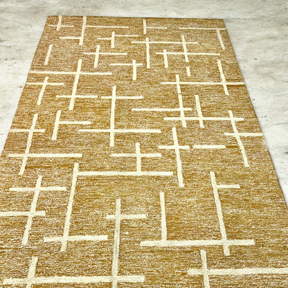 Urban Grid Hand-Tufted Jute Wool Carpet