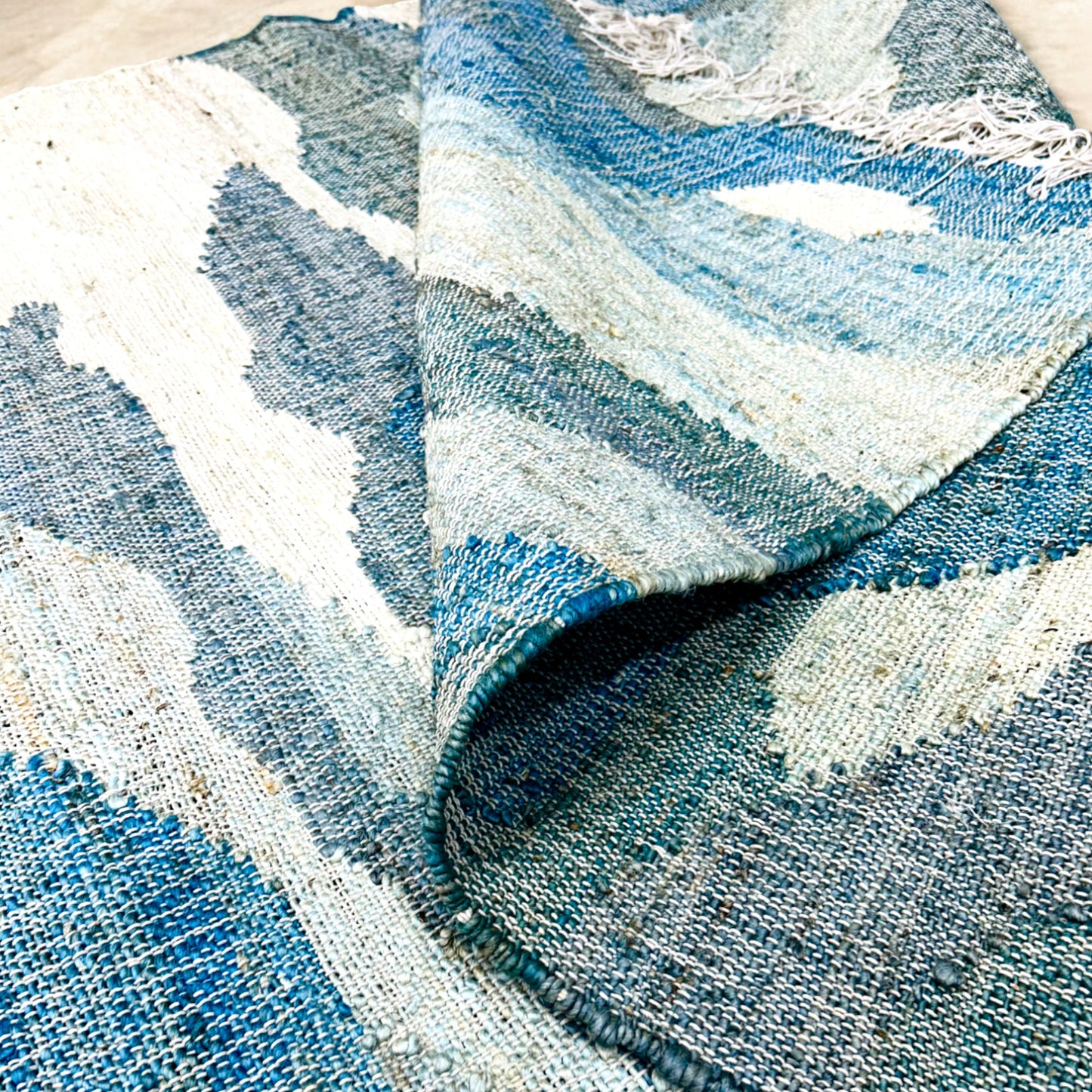 Azure Waves Kelim Jute Durrie