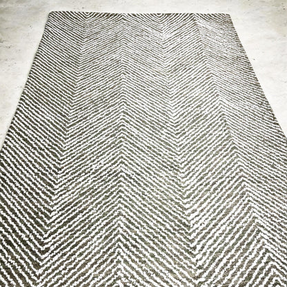 Chevron Elegance Hand-Tufted NZ Wool Carpet