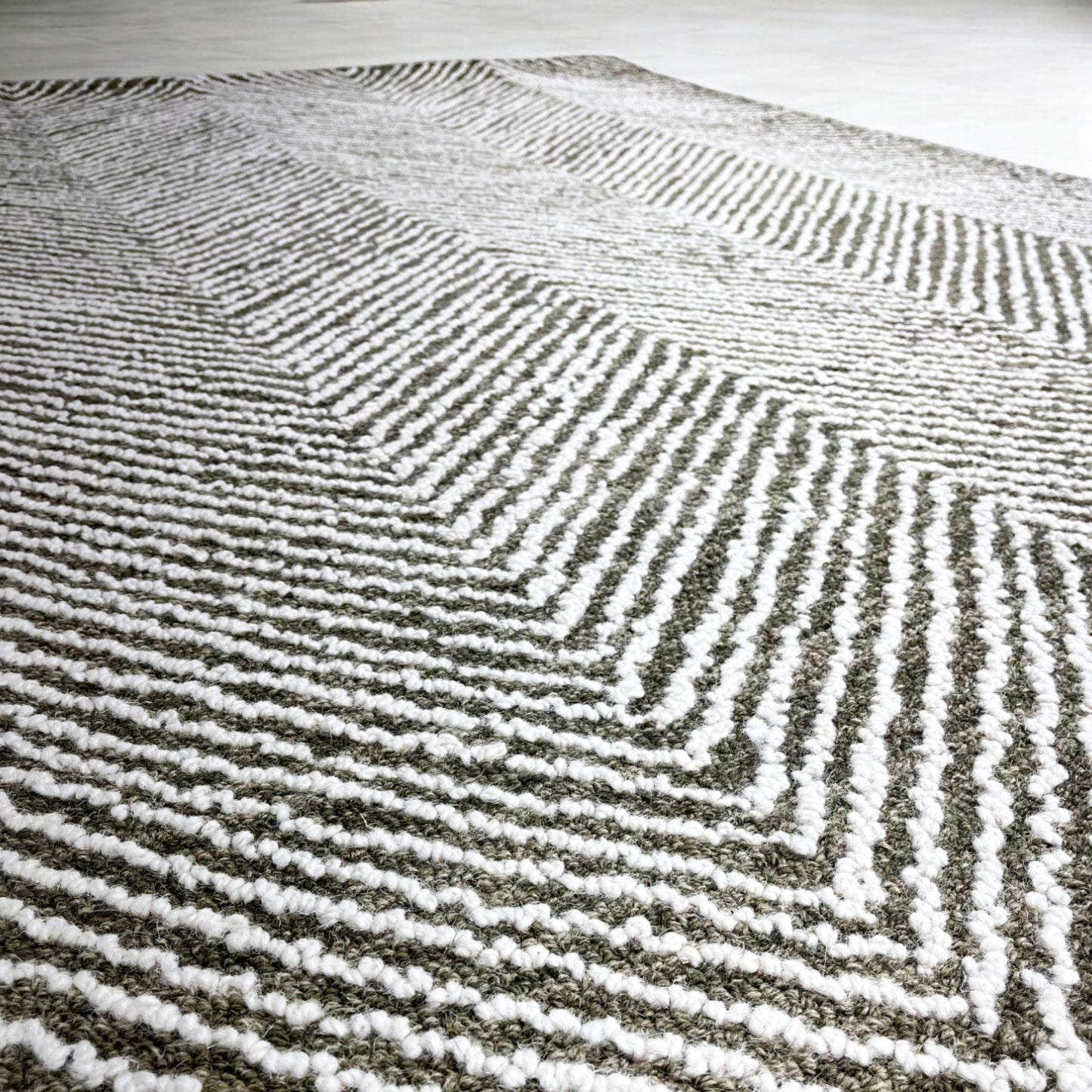 Chevron Elegance Hand-Tufted NZ Wool Carpet