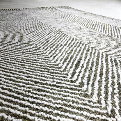 Chevron Elegance Hand-Tufted NZ Wool Carpet