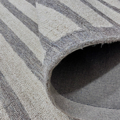 Linear Harmony Hand-Tufted Wool and Jute Carpet