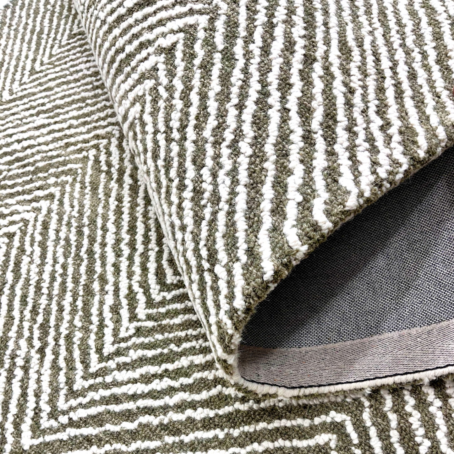 Chevron Elegance Hand-Tufted NZ Wool Carpet
