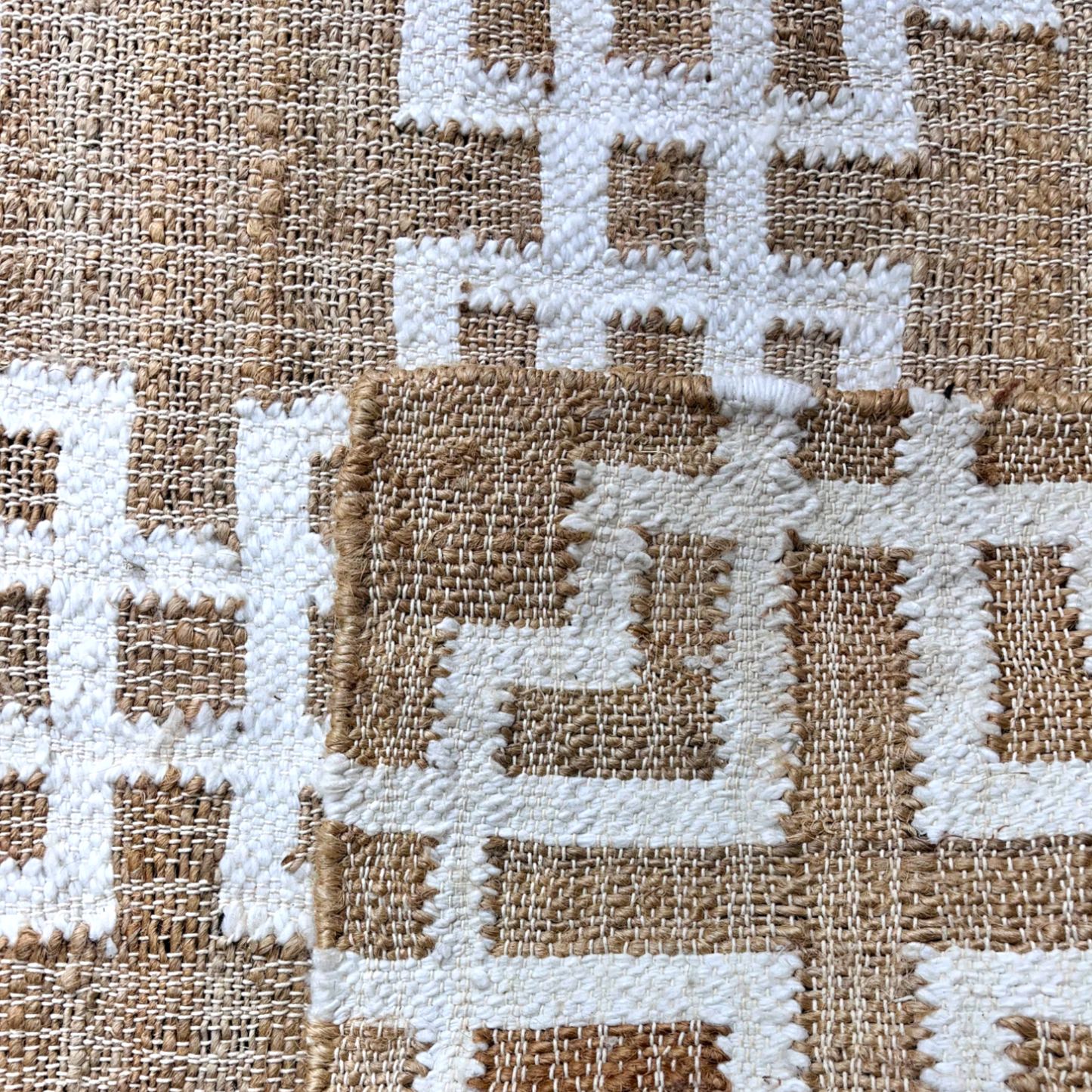 Geometric Harmony Kilim Jute Durrie