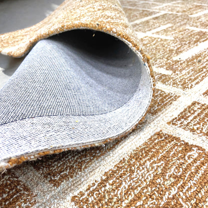 Urban Grid Hand-Tufted Jute Wool Carpet