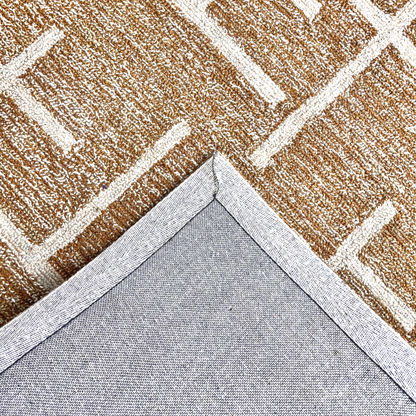 Urban Grid Hand-Tufted Jute Wool Carpet